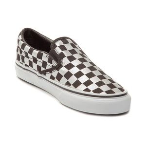 EXCLUSIVE Silver and Black Checkerboard Vans